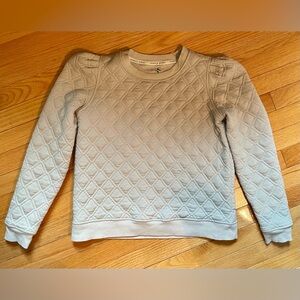 Tuckernuck Gray Quilted Crew Neck Sweater